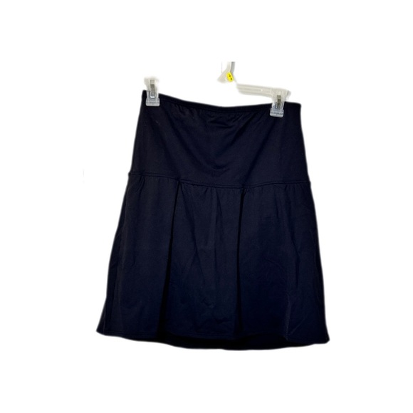 Lands' End Black Pleated A-Line Mini Bikini Skirt - Picture 1 of 4